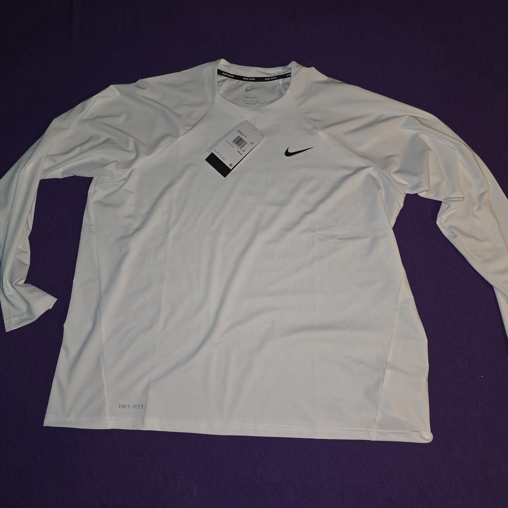 Nike Womens Swim Uv White Long Sleeve Shirt